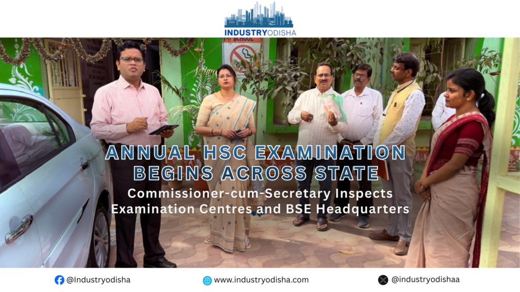 Annual HSC Examination 2026 underway at an examination centre in Odisha