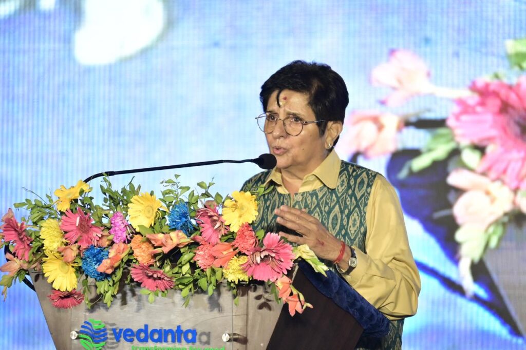 Dr. Kiran Bedi Visits Vedanta Jharsuguda, Inspiring Employees and Women Community Leaders