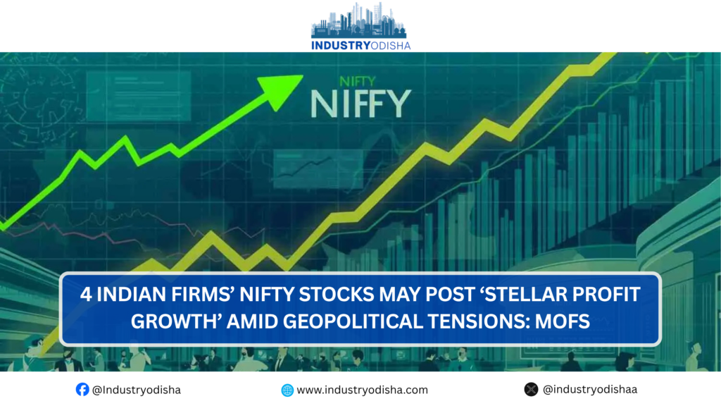 Indian stock market growth chart showing profit rise