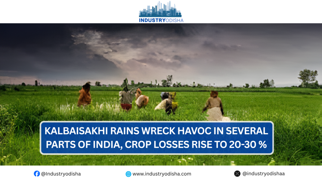Kalbaisakhi rains wreck havoc in several parts of India, crop losses rise to 20-30 % Kalbaisakhi storm damaging crops in eastern India