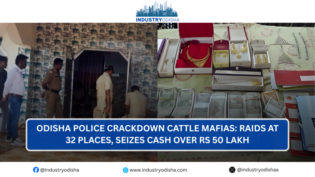 Odisha police crackdown cattle mafias: raids at 32 places, seizes cash over Rs 50 lakh Cash and weapons seized during police crackdown