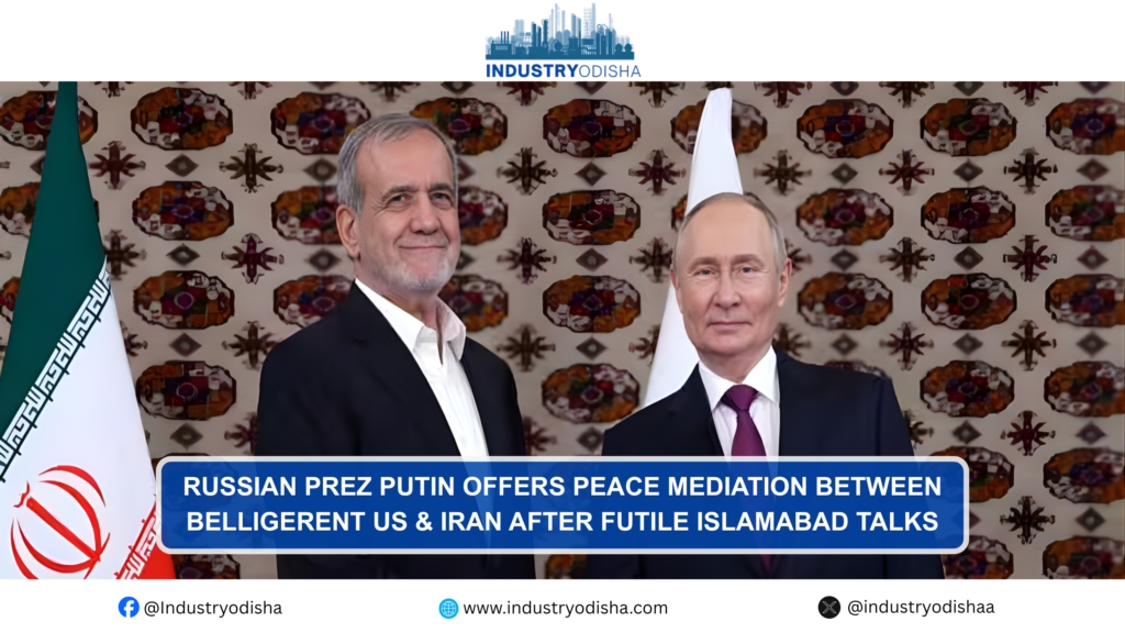 Russian Prez Putin Offers Peace Mediation Between Belligerent US & Iran After Futile Islamabad Talks Vladimir Putin speaking on global diplomacy