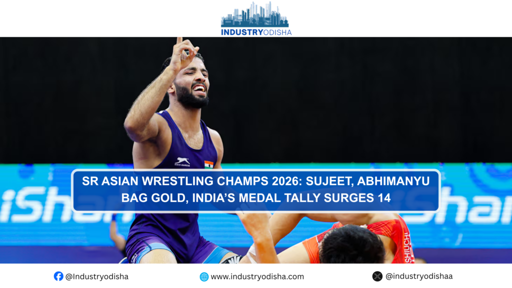 Sr Asian Wrestling Champs 2026: Sujeet, Abhimanyu Bag Gold, India’s Medal Tally Surges 14 Indian wrestler Sujeet in action match