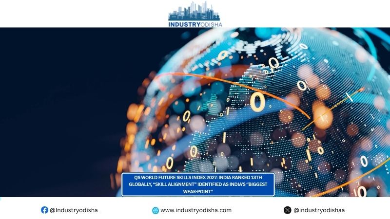 India Ranks 13th Globally in QS World Future Skills Index 2027, Lags behind in Skill Alignment QS World Future Skills Index 2027 India Ranked 13th Globally, “Skill Alignment” Identified As India’s “Biggest Weak-Point”