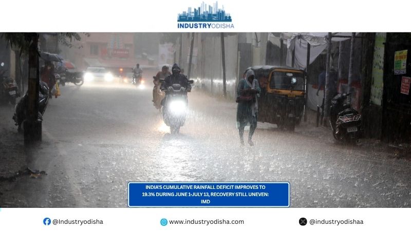 India’s Cumulative Rainfall Deficit Improves To 19.3% During June 1-July 13, Recovery Still Uneven: IMD India’s Cumulative Rainfall Deficit Improves To 19.3% During June 1-July 13, Recovery Still Uneven IMD