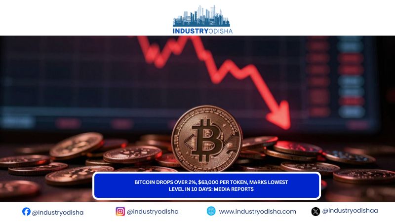 Bitcoin Drops Over 2%, $63,000 Per Token, Marks Lowest Level In 10 Days: Media Reports